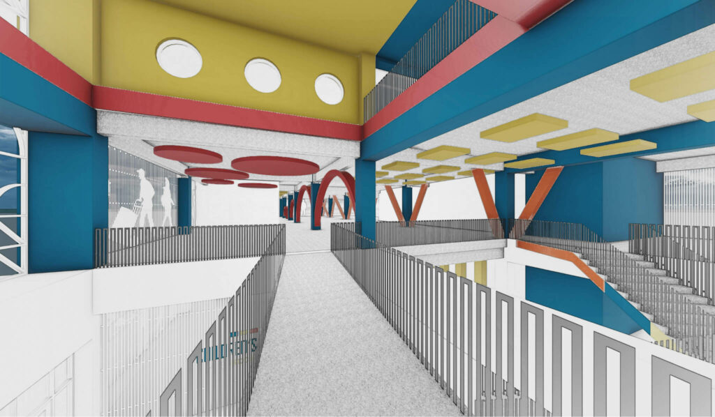 An artist's rendering of what the interior of the future Children's Museum of Rock County might look like.